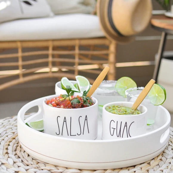 Rae Dunn Other - RAE DUNN Salsa/Guac Bowls with Wooden Spoons